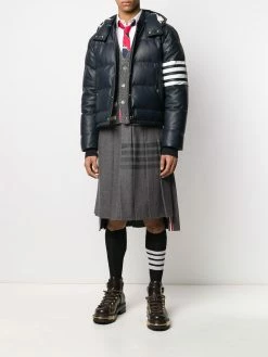 Thom Browne Aran cable Cricket stripe cardigan