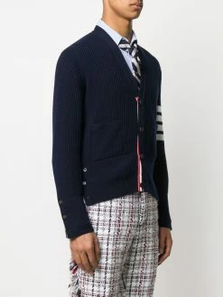 Thom Browne 4 Bar waffle stitch cardigan cardigans of men 7 Thom Browne 4-Bar waffle stitch cardigan