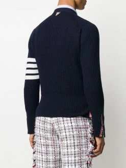 Thom Browne 4 Bar waffle stitch cardigan cardigans of men 8 Thom Browne 4-Bar waffle stitch cardigan