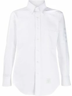 Thom Browne satin weave 4-Bar shirt