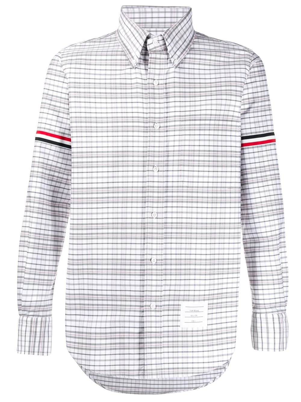 Thom Browne Armband stripe checked shirt shirts of men 1 Thom Browne armband stripe checked shirt