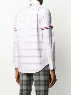 Thom Browne 4-Bar armband checkered shirt