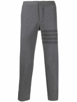Thom Browne slim-fit tonal 4-Bar trousers