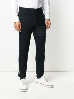 Thom Browne slim-fit tonal 4-Bar trousers