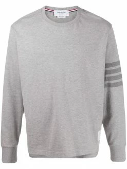 Thom Browne tonal 4-Bar rugby T-shirt