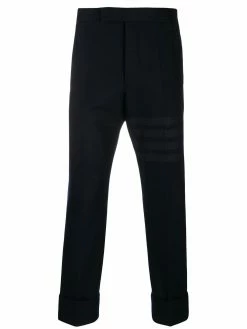 Thom Browne tonal 4-Bar flannel trousers