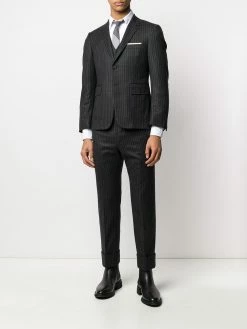Thom Browne narrow chalk-stripe flannel waistcoat