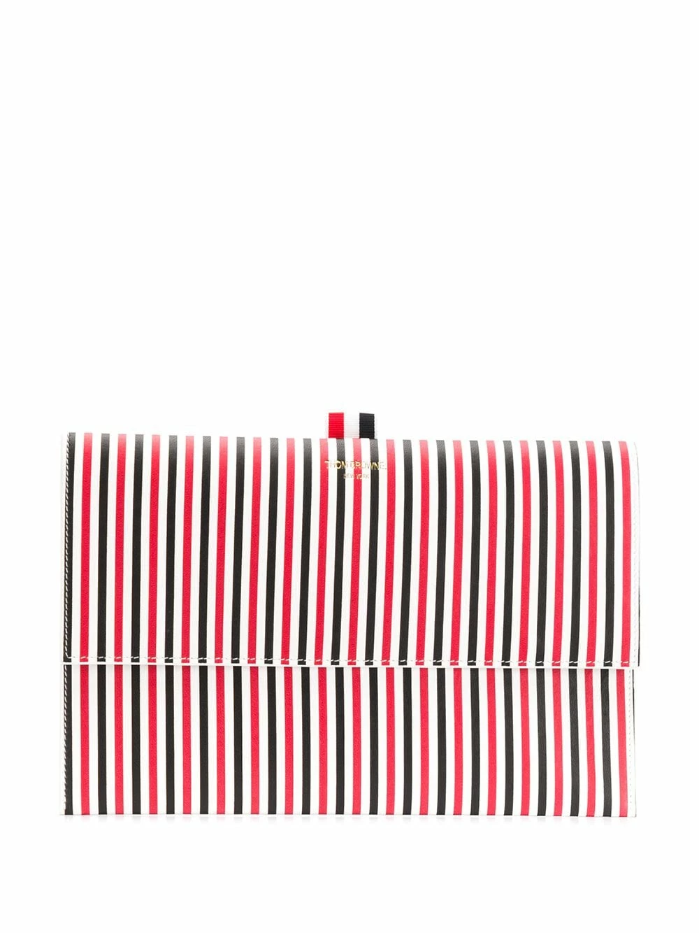 Thom Browne Striped flap folio clutch bags of women 1 Thom Browne striped flap folio