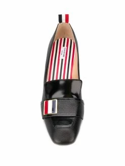 Thom Browne tricolour enamel strap loafers