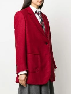 Thom Browne frayed narrow shoulder sack jacket