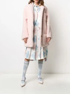 Thom Browne 4-Bar shearling sack jacket