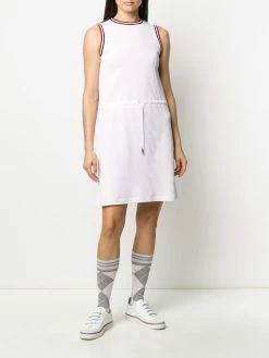 Thom Browne seersucker striped sleeveless dress