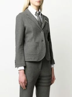 Thom Browne tonal 4-Bar cotton twill jacket