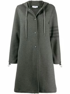 Thom Browne tonal 4-bar hooded parka