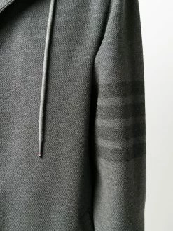 Thom Browne tonal 4-bar hooded parka