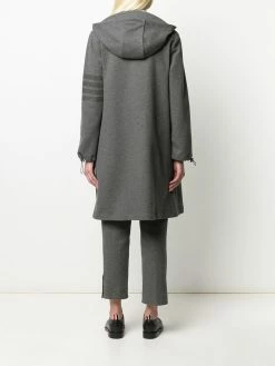 Thom Browne tonal 4-bar hooded parka
