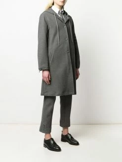 Thom Browne tonal 4-bar hooded parka