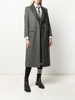 Thom Browne wide lapel wool overcoat
