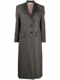 Thom Browne wide lapel wool overcoat