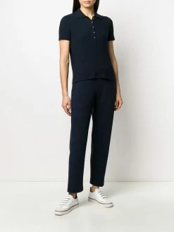 Thom Browne 4-Bar side insert ribbed polo shirt
