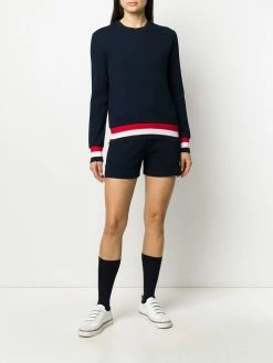 Thom Browne tricolour-waistband seersucker shorts