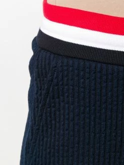 Thom Browne tricolour-waistband seersucker shorts