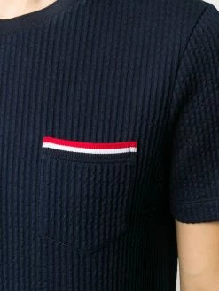 Thom Browne striped pocket seersucker T-shirt