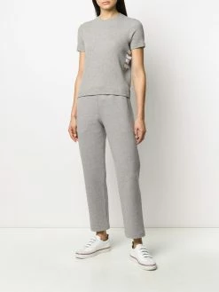 Thom Browne 4-Bar side insert ribbed T-shirt