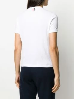 Thom Browne 4-Bar side insert ribbed T-shirt