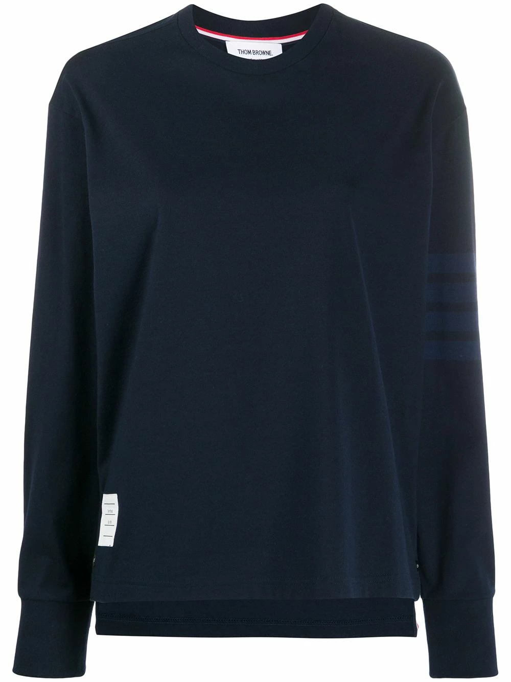 Thom Browne Tonal 4 Bar long sleeve rugby T shirt t-shirts & jersey shirts of women 1 Thom Browne tonal 4-Bar long-sleeve rugby T-shirt