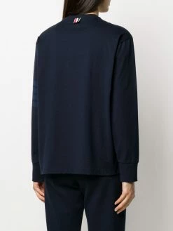Thom Browne Tonal 4 Bar long sleeve rugby T shirt t-shirts & jersey shirts of women 8 Thom Browne tonal 4-Bar long-sleeve rugby T-shirt