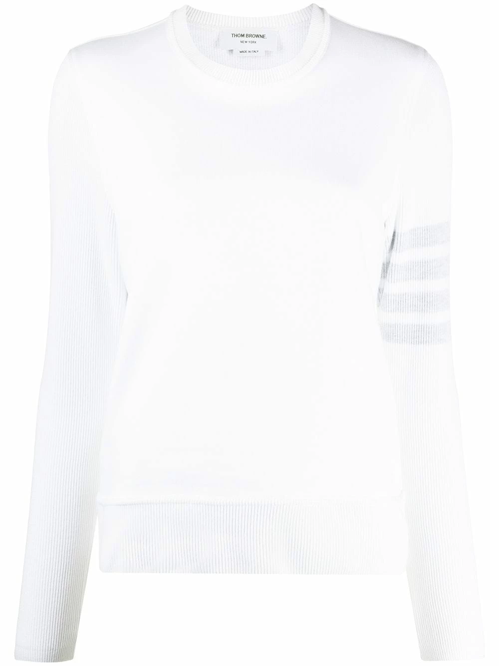 Thom Browne Tonal 4 Bar loopback sweatshirt sweaters of women 1 Thom Browne tonal 4-Bar loopback sweatshirt