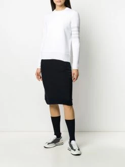 Thom Browne tonal 4-Bar loopback sweatshirt