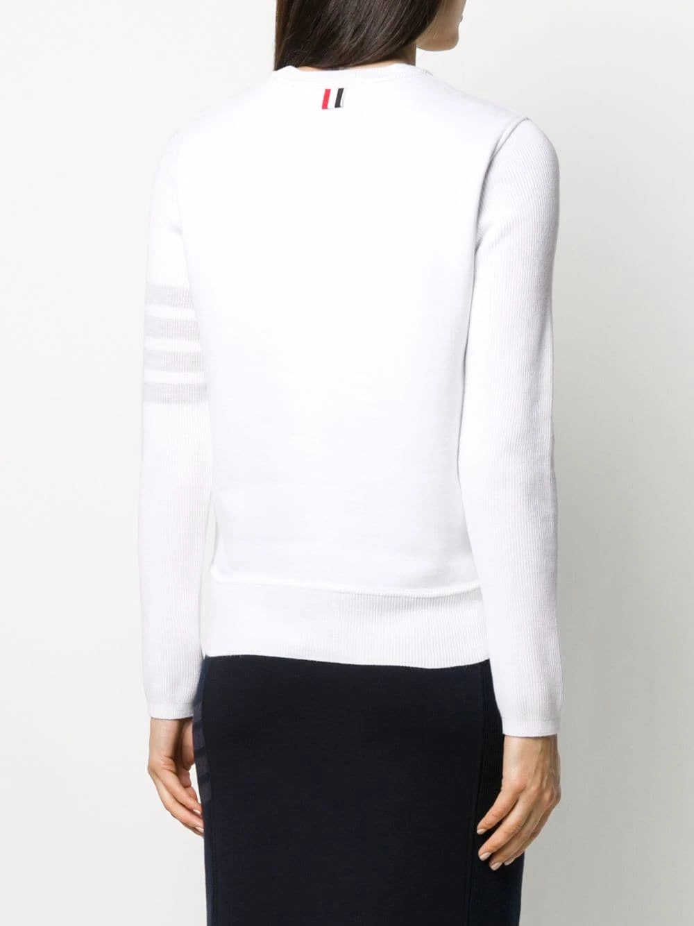Thom Browne Tonal 4 Bar loopback sweatshirt sweaters of women 4 Thom Browne tonal 4-Bar loopback sweatshirt