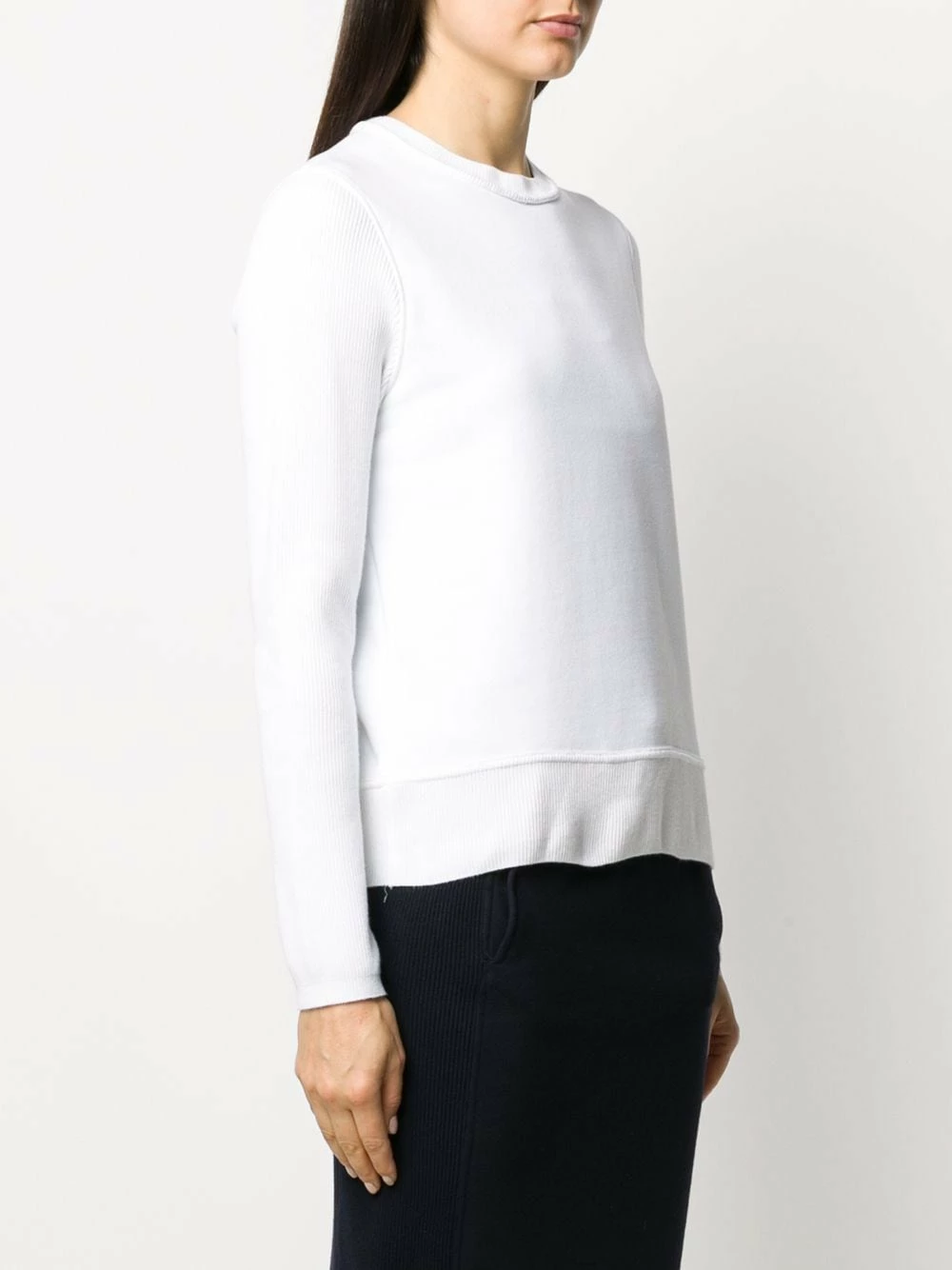 Thom Browne Tonal 4 Bar loopback sweatshirt sweaters of women 3 Thom Browne tonal 4-Bar loopback sweatshirt