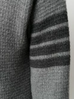 Thom Browne tonal 4-Bar roll neck jumper