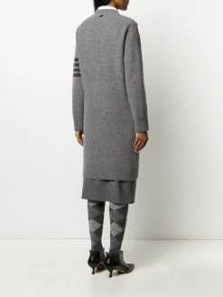 Thom Browne 4-Bar long V-neck cardigan
