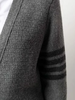 Thom Browne 4-Bar long V-neck cardigan