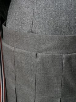 Thom Browne Mini pleated skirt with yoke in super 120's twill pleated skirts of women 9 Thom Browne mini pleated skirt with yoke in super 120's twill