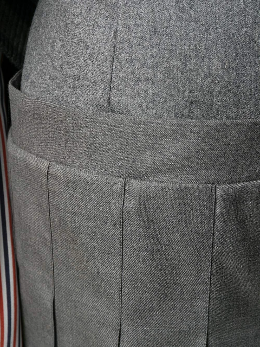 Thom Browne Mini pleated skirt with yoke in super 120's twill pleated skirts of women 5 Thom Browne mini pleated skirt with yoke in super 120's twill