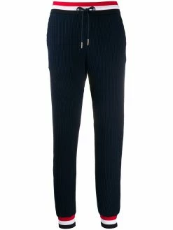 Thom Browne striped waistband seersucker track pants