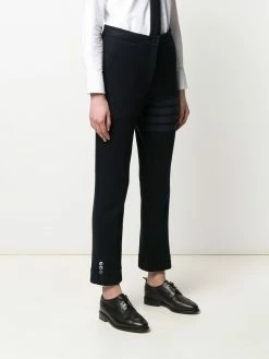Thom Browne tonal 4-Bar twill trousers