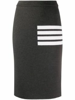 Thom Browne 4-Bar links stitch pencil skirt
