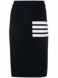 Thom Browne 4-Bar links stitch pencil skirt