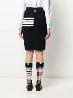 Thom Browne 4-Bar links stitch pencil skirt