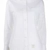 Thom Browne 4-Bar round collar Oxford shirt
