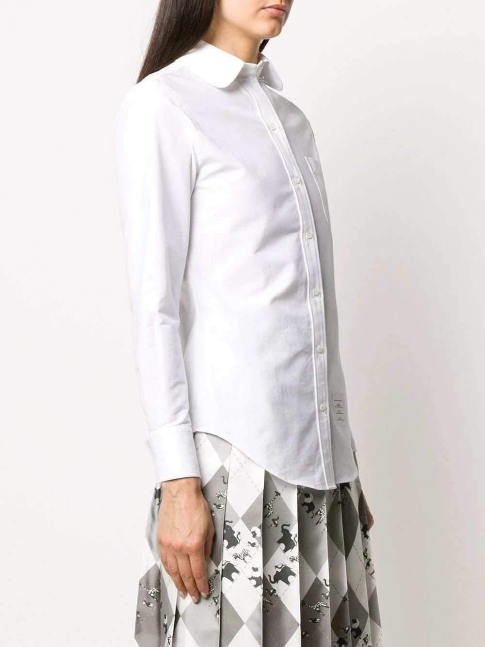 Thom Browne 4 Bar round collar Oxford shirt shirts of women 4 Thom Browne 4-Bar round collar Oxford shirt