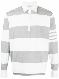 Thom Browne 4-Bar rugby stripe polo shirt