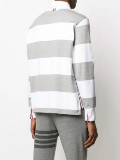 Thom Browne 4-Bar rugby stripe polo shirt