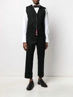 Thom Browne 4-Bar sleeveless V-neck cardigan